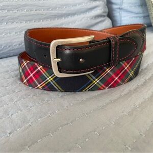 Allen Edmonds Plaid Belt